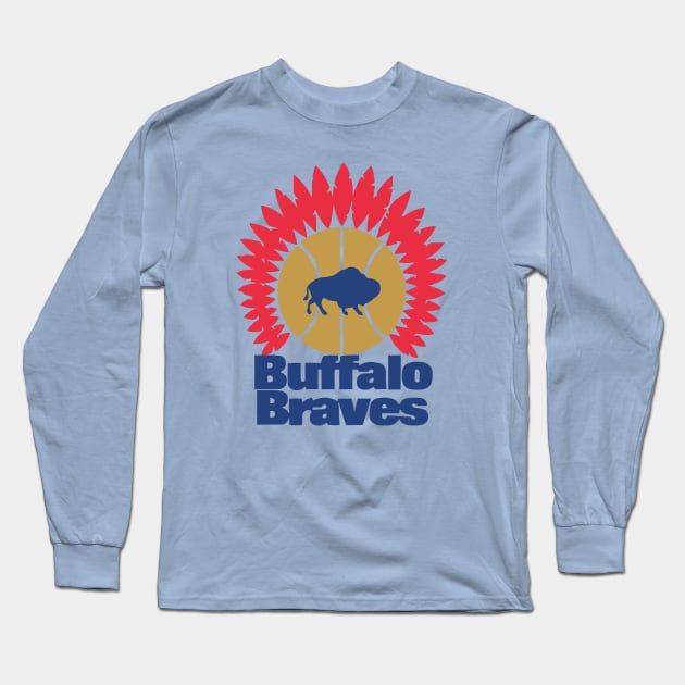 DEFUNCT - BUFFALO BRAVES Long Sleeve T-Shirt by LocalZonly